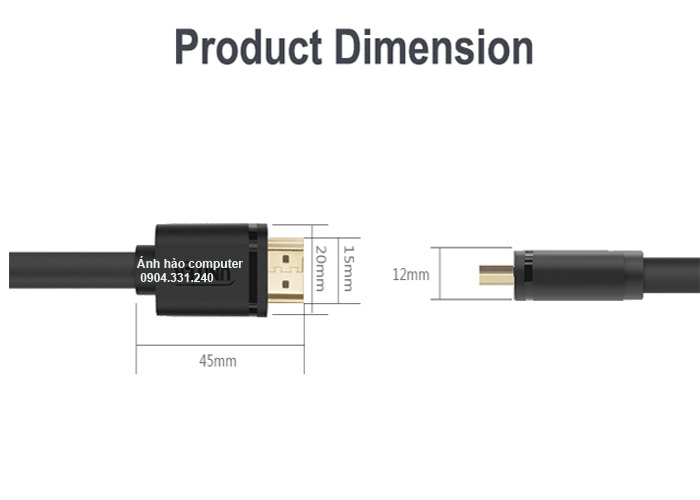 Cáp HDMI 1.4V dài 15m chính hãng Unitek, cáp màn hình chuẩn ( Y-C143 )
